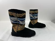 Ugg x Pendleton Classic Black Southwest Aztec Shearling Boots Size Womens 10.5