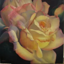 DALHART WINDBERG Giclee Print " ESSENCE OF ROSE " 20X20 Gallery Wrap