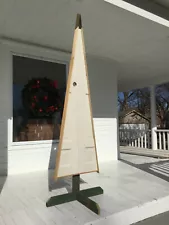 Vintage Wood Door Turned Christmas Tree Unique Decor Patina Wooden 6 Panel