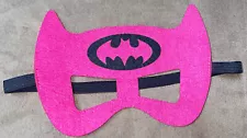 BATGIRL FACE MASK PINK /BLACK COSTUME ACCESSORY PRETEND