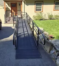 30 Ft Aluminum Modular Outdoor Accessibility Ramp - 5 Piece Large Home Walkway