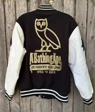 BATHING APE Bape Drake Ovo Owl varsity Jacket M