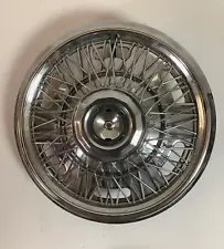 Wire Spoke Wheel Cover Hubcap Vintage Classic Hot Rod for Mancave Silver