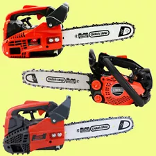 3Types Gas Top Handle Chainsaw with 12'' Bar Chain 2-Stroke Engine Cut Tree Wood