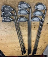 PING ZING 2 set of 9 GOLF CLUBS 3-9 iron S, W Right Handed Steel shaft black dot