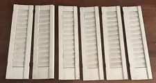 Wood 31 5/16" x 7" 14/16" Louver Window Plantation Shutters 6 Panels