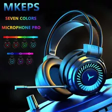 Wired Gaming Headset with Mic Stereo Surround LED Headphones for PS4 Xbox One PC