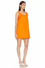 FRAME MICRO FLARE SLEEVELESS NECTARINE MINI DRESS SIZE S $458