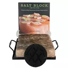 Himalayan Salt Block Grilling Block Holder Tray Cookbook ~ SHIPS FREE!!