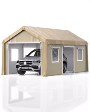 GarveeLife 10 x 20 ft Carport Heavy Duty, Portable Garage with 4 Roll-up Door...