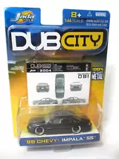 Jada Toys Dub City 1996 Chevy Impala SS Black 1:64 Diecast w/Rubber Tires