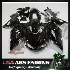 For 2012-2022 Kawasaki Ninja ZX14R ZX1400 Glossy Black Bodywork Fairing Kit ABS