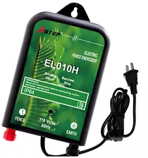 2 Mile Electric Fence Charger Low Impedance 8500V 0.1Joule Livestock Deer