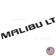 Chevy Malibu LT Trunk Door Letter Emblem Logo Badge Nameplate Gloss Black Sport (For: 1976 Malibu Classic)