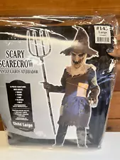 Scary Scarecrow Youth Kids Costume Sz L 12-14 NIP