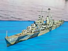 1/700 BUILT and PAINTED: USS FLINT CL-97 L.Cruiser - US NAVY WWII - OCCASION !!