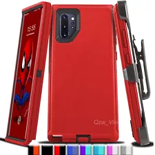 Shockproof Case For Samsung Galaxy Note 10 10+ Plus Heavy Duty Cover + Belt Clip