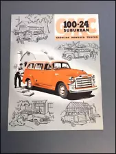 1954 GMC Suburban Truck Vintage ORIGINAL Car Sales Brochure Folder