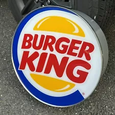 Vintage 18” Burger King Light Up Restaurant Button Sign - no guts