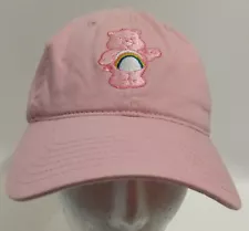 Care Bears Hat Cap Women's Strapback Pink Rainbow Read Heart Cotton Candy OS