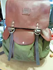 VTG WILL LEATHER GOODS RUCKSACK LAPTOP TRAVEL BAG Canvas LEATHER # 3 (on sale)