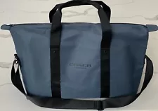 Coach Fragrance Duffle slate blue Weekender Carry-on Gym Shoulder / Hand Bag New