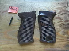 Walther P38 WWII Grips German Army P-38 Original W/ Screw Marbled Dark Brown