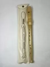 YAMAHA Wooden Soprano Recorder Wood Baroque With Case Pre-Owned Made In Japan