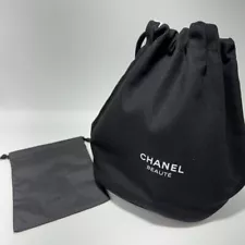 Genuine CHANEL Drawstring Pouch Storage Bag Not for Sale Set 2 Used Japan 712 40