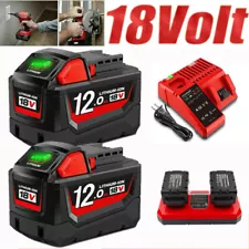 For Milwaukee For M18 HIGH Extended Capacity Battery 12.0Ah Lithium-Ion /Charger