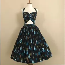 Pinup Girl Clothing Renee Dress In Tiki Print Size Small