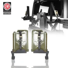 2* Spare Tire Jerry Can Mount w/ 5.3 Gal Jerry Can for Jeep Wrangler 97-18 TJ JK