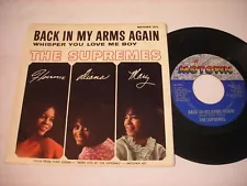 w PICTURE SLEEVE The Supremes Back in my Arms Again / Whisper Love 1965 45rpm