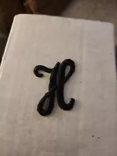 EMBROIDERED BLACK SCRIPT LETTERS CHOOSE FROM 3. .