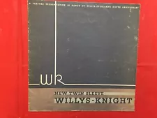 c.1932 WILLYS-KNIGHT "NEW TWIN SLEEVE" Car Dealer Sales Brochure