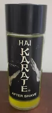 Hai Karate 4 Oz. Cologne Aftershave Leeming Pfizer Vtg 1968 Original