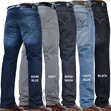 NEW MENS STRAIGHT LEG BRANDED JEANS PANTS TROUSERS CHEAP SALE ALL WAIST SIZES