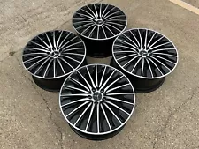 MERCEDES BENZ 2024 20” INCH E350 RIMS WHEELS OEM FACTORY Take Off Black Machined