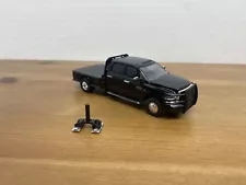 1/64 GREENLIGHT 2017 Ram 3500 Flatbed Black Truck Cummins