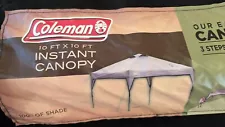 coleman 10'x10' Instant Canopy for outdoor shade w/carry case