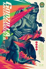 Godzilla vs. Mechagodzilla II Variant MONDO Poster by Tom Whalen Lithograph