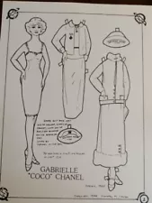 Vintage Gabrielle Coco Chanel Paper Dolls by Dorothy Lange 1982