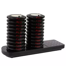 Wireless Restaurant Pager System Dual Charging Base Coaster Buzzer Restaurant