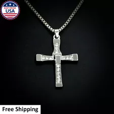 Fast & Furious Movie Fan Vin Diesel Dominic Toretto Cross Pendant Necklace Chain