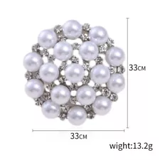 Bouquet Crystal Rhinestone Pearl Flower Brooch Pin Wedding Bridal Gifts Hot Sale