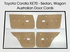 Door Cards Fits Toyota Corolla KE70 Sedan Wagon Quality Masonite x4 (For: 1981 Toyota Corolla)