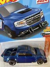 RARE ERROR 2024 Hot Wheels Blue '22 Ford Maverick Custom-Hot Trucks #10/10-READ