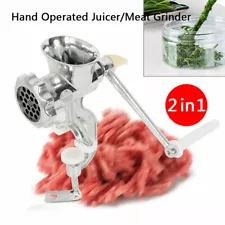 Hand Operated Grinder Juicer Wheat Grass Extractor Hand Crank Meat Grinder