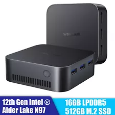 Blackview MP80 Mini PC Intel 12th N97 16GB+512GB M.2 SSD Windows 11 Pro Dual LAN