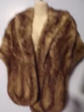 VTG Brown Mink Fur Stole 1950’s